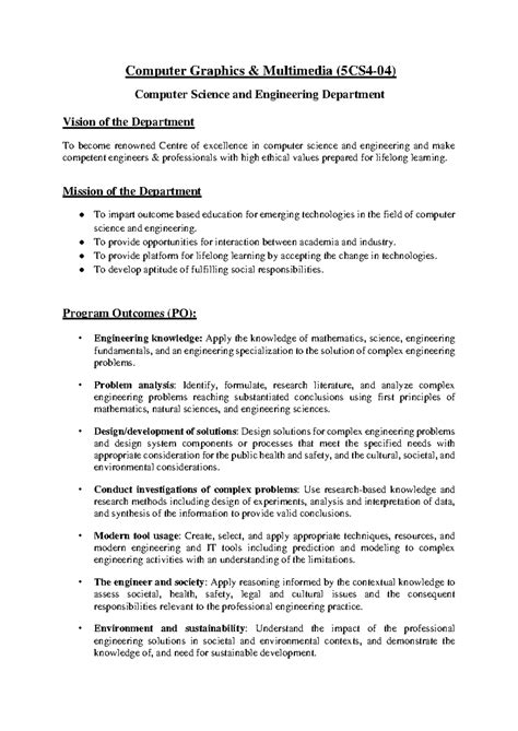 Unit 1 - basic of computer graphics - Computer Graphics & Multimedia ...