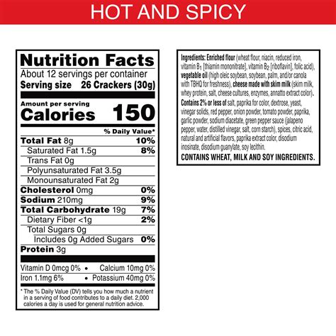 Buy Cheez-It Cheese Crackers, Baked Snack Crackers, Hot and Spicy, 12.4 ...