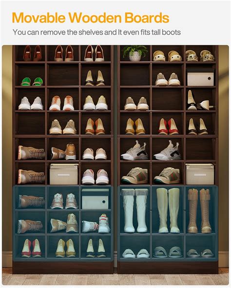 Tribesigns 10-Tier Shoe Storage Cabinet, Espresso India | Ubuy