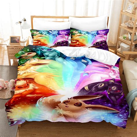 Buy 3D Printed Cartoon Pokemon Pikachu Bedding Duvet Cover Online in ...