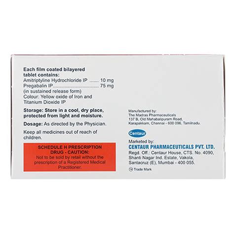 Amnuring P 75 mg Tablet | Uses, Side Effects, Price | Apollo Pharmacy