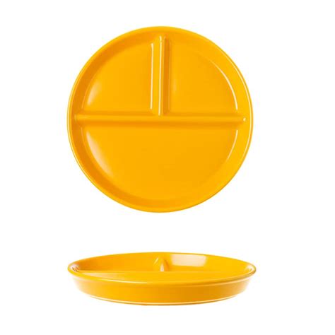 Buy Bicuzat 1 PCS Ceramic Portion Control Plate Divided Dish for ...