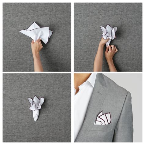 How to Fold a Pocket Square for a Wedding - The Groomsman Suit