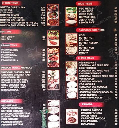 Menu at Red Kitchen Restaurant, Bengaluru