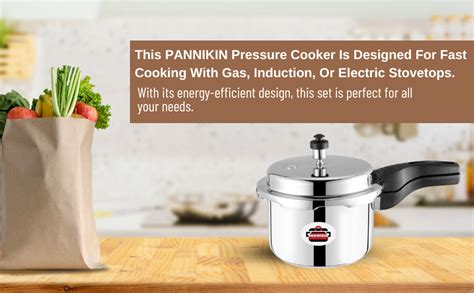 Buy Pannikin Stainless Steel with Induction Base Outer Lid Pressure ...