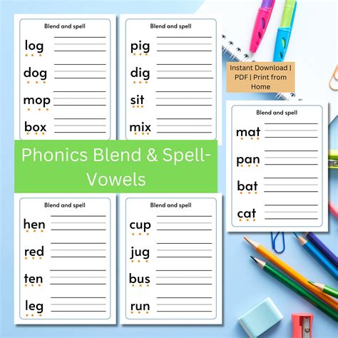 Phonics Worksheets Vowels | CVC Words | Phonics Games | Letter Sounds | CVC Worksheets ...