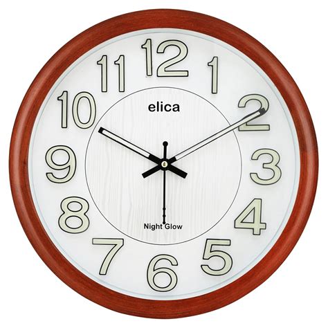 Buy Elica Night Glow Round Plastic Analog Wall Clock (30.6 cm x 4.25 cm ...