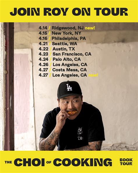 The Choi of Cooking Book Tour: Join Roy on Tour - The Choi of Cooking ...