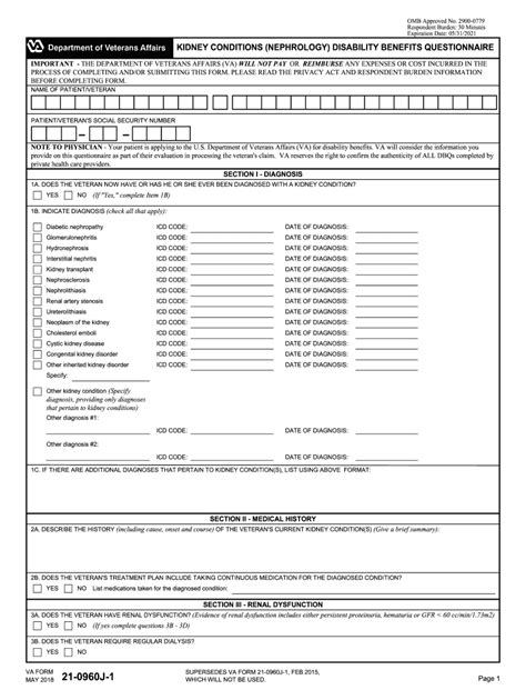 2018-2026 Form VA 21-0960J-1 - Blank Fillable Template | Fill Out ...