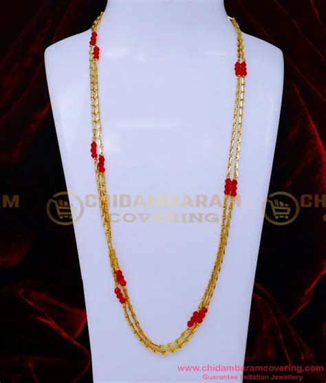 Buy New Red Crystal Double Line Daily Use Chain Design for Women