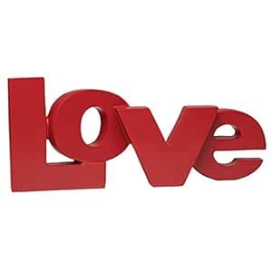 Torre & Tagus Random Letter Love Word Art Red Resin Décor : Amazon.in ...
