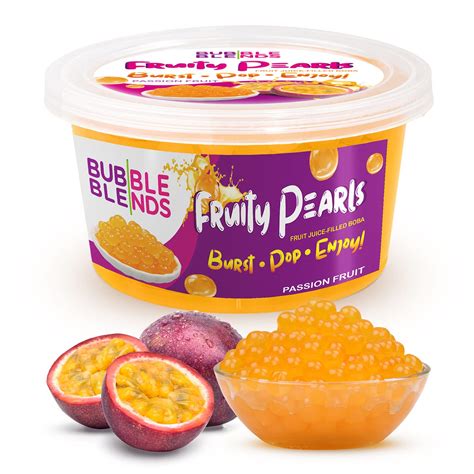 Buy Bubble Blends Passion Fruit Popping Boba (1lb / 16oz) - Popping ...
