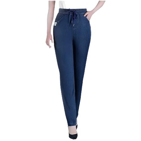 Women's Petite High Waist Stretch Jeans Casual Denim Pants Flexi Pants ...