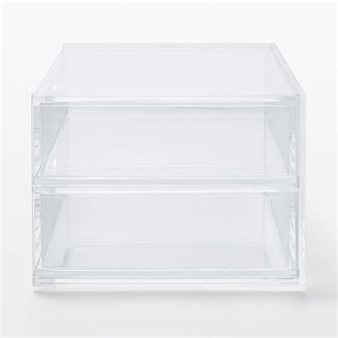 ACRYLIC CASE W/DRAWER 2ROWS CLEAR