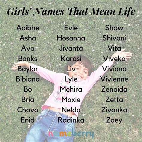 Girl Names That Mean Life | Names, Girl names, Country baby names