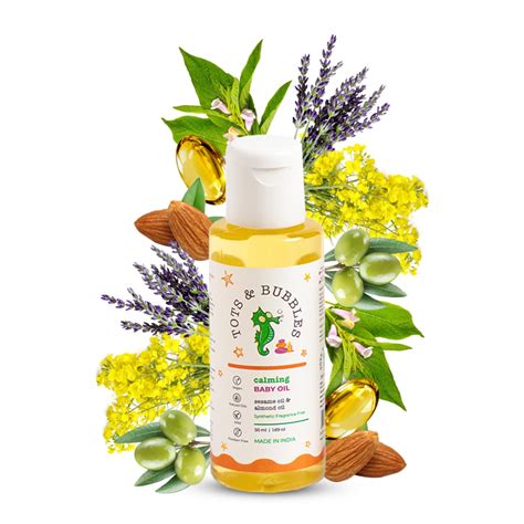 Amazon.in: Buy Tots & Bubbles Calming Baby Massage Oil with Sweet ...
