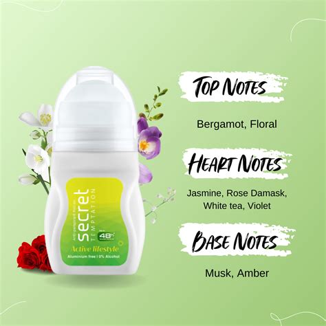 Active Lifestyle Roll On Deodorant for Women 50ml | Secret Temptation