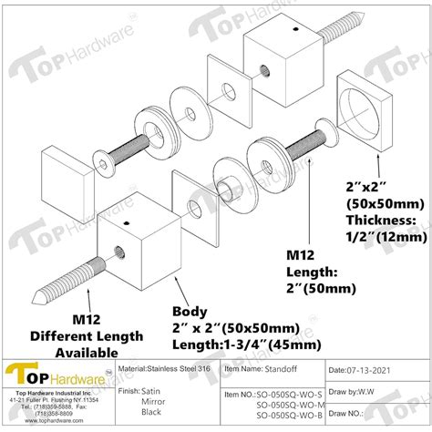 Top Hardware Stainless Steel 316 Grade 2 x 2 Heavy Duty India | Ubuy