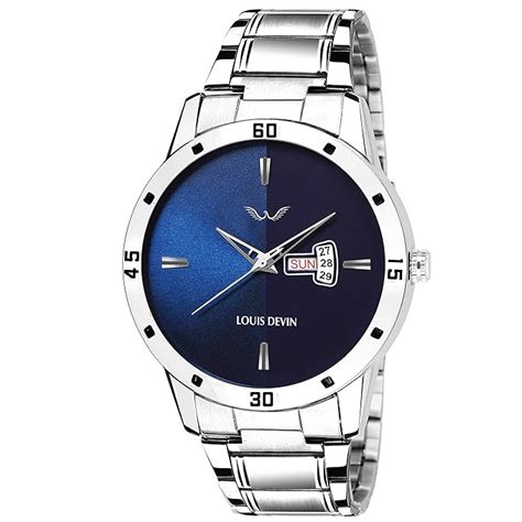 LOUIS DEVIN Ld-Wt030-Blu-Ch Stainless Steel Chain Analogue Wrist Watch ...