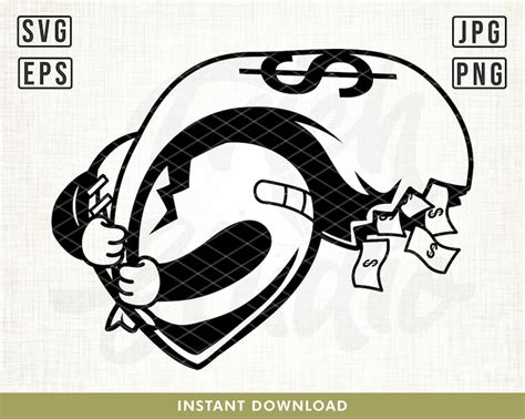 Buy Broken Heart Money Svg File Money Svg Hustling Svg Money Online in ...