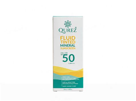 Buy Qurez Fluid Tinted Mineral Sunscreen SPF 50 PA++++ (Medium To Deep ...
