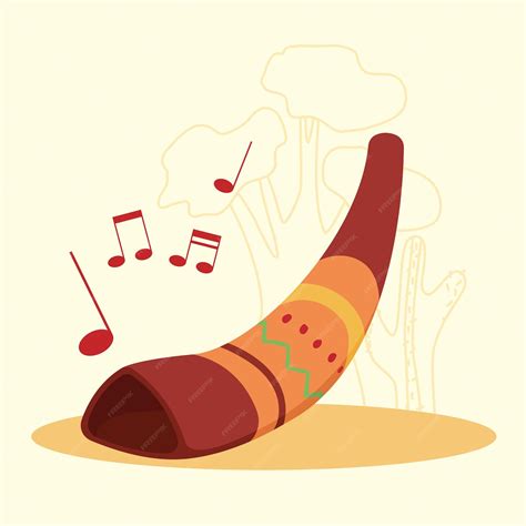 Premium Vector | Australian didjeridu instrument