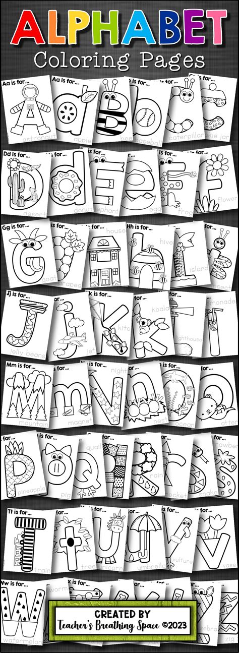 Alphabet Coloring Pages | Uppercase & Lowercase Letters Included | Alphabet coloring pages ...