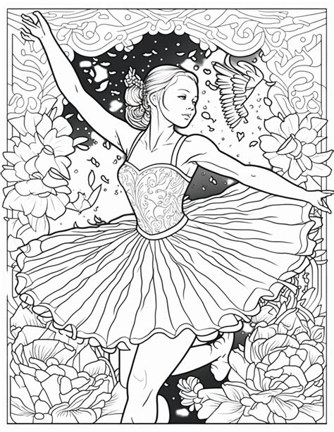 Ballerina Coloring Book Pages