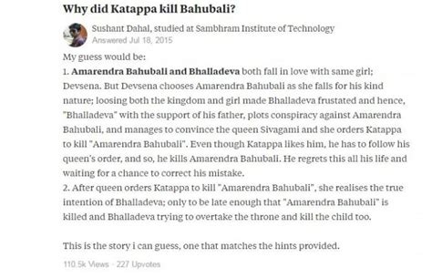 You will be shocked to know this man had predicted why Kattappa killed ...