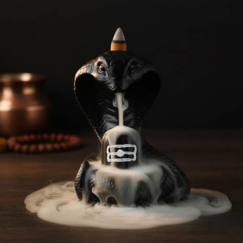 nantan Naag/Snake with Shivling Smoke Backflow Burner|Incense Holder ...