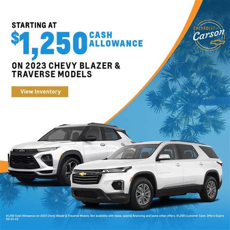 New Vehicle Specials | Chevrolet of Carson