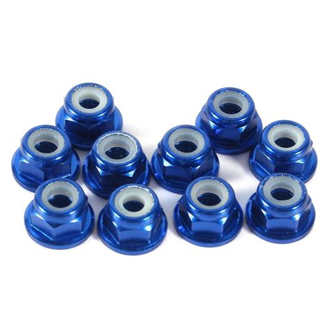 10 PCS Hex Self Lock Nuts Assortment M3 Nut CNC Aluminum Flanged Nylon ...