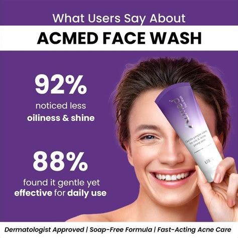 acmed Facewash for Oily & Acne-Prone Skin | Soap-Free Formula with Tea ...