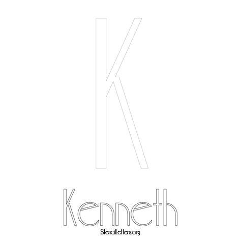 Kenneth Free Printable Name Stencils with 6 Unique Typography Styles ...