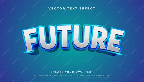 Premium Vector | 3d futuristic text effect typography