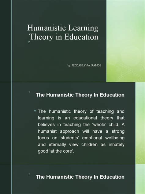 The Humanistic Theory in Education | PDF | Humanistic Psychology | Self Actualization