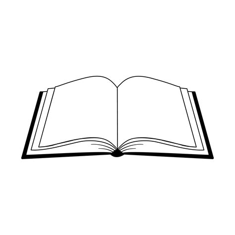 Open Book Outline Clipart