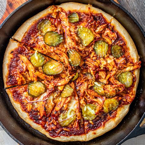 BBQ Chicken Pizza Recipe | BBQ Chicken Pizza With Pickles