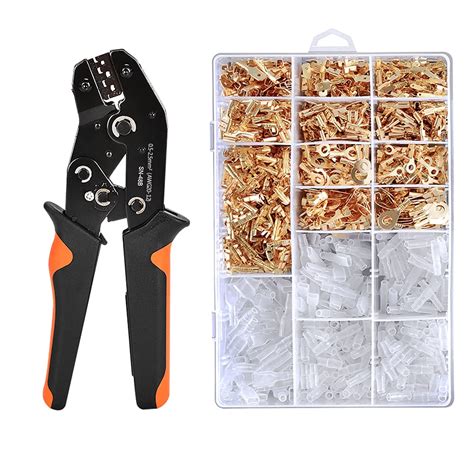 Buy Wire Terminal Crimping Tool Kit Ratcheting Wire Crimper with 1000 x ...