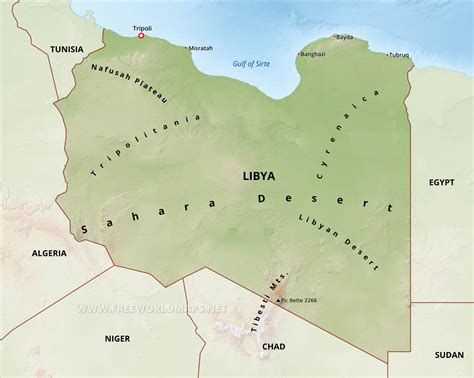 Libya Physical Map