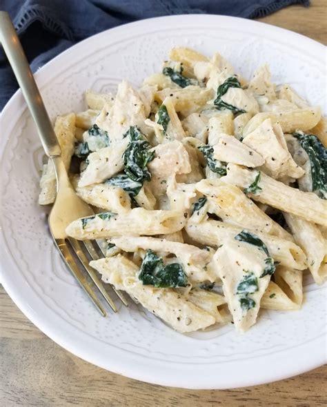 Creamy Spinach Chicken Pasta - Amanda Cooks & Styles