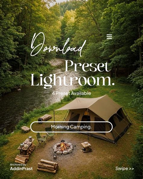 FREE Lightroom Mobile & PC Presets | Camping ad poster, Camping ...