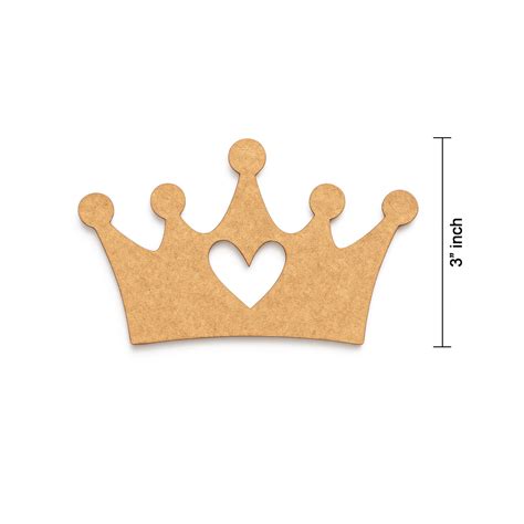 DIY MDF Crown Heart Cutout for Craft & Decor – Dbeautify- Beautifying ...