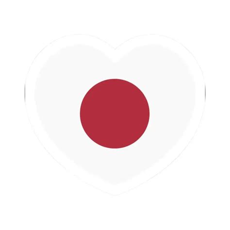 Heart Flag of Japan 1870-1999 - STICKER Vinyl Kiss-Cut Decal | Shop Stickers, Wall Art, Magnets ...