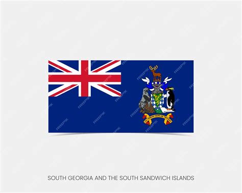 Premium Vector | South georgia and the south sandwich islands rectangle ...