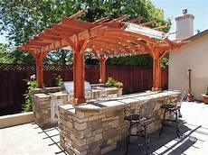 Pergola Kitchen Outdoor by Outdoor Kitchen Pergola Custom Redwood Kitchen Pergola Kit Pergola Kitchen Outdoor