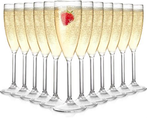Amazon.com | Primo Lines 12-pack Plastic Champagne Flutes - Unbreakable ...