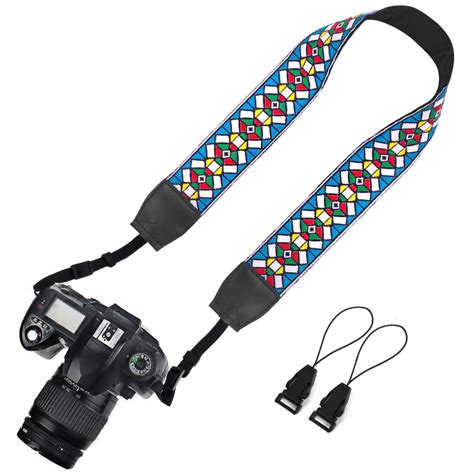 Elvam Universal Men and Women Floral Jacquard Weave Camera Strap Belt ...