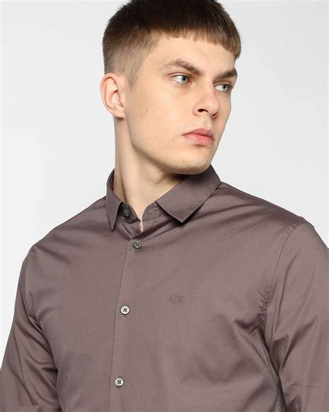 Men Grey Essentials Slim Fit Casual Shirts