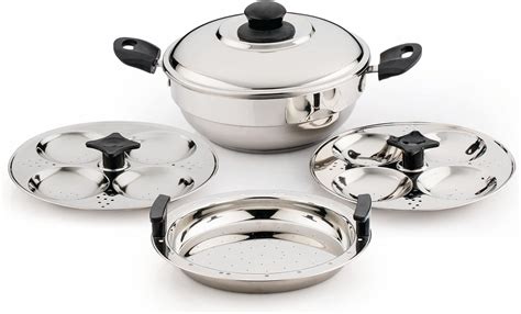 Buy Prestige Aluminium Multi-Kadhai 22 cm, Black & Silver Omega Deluxe ...
